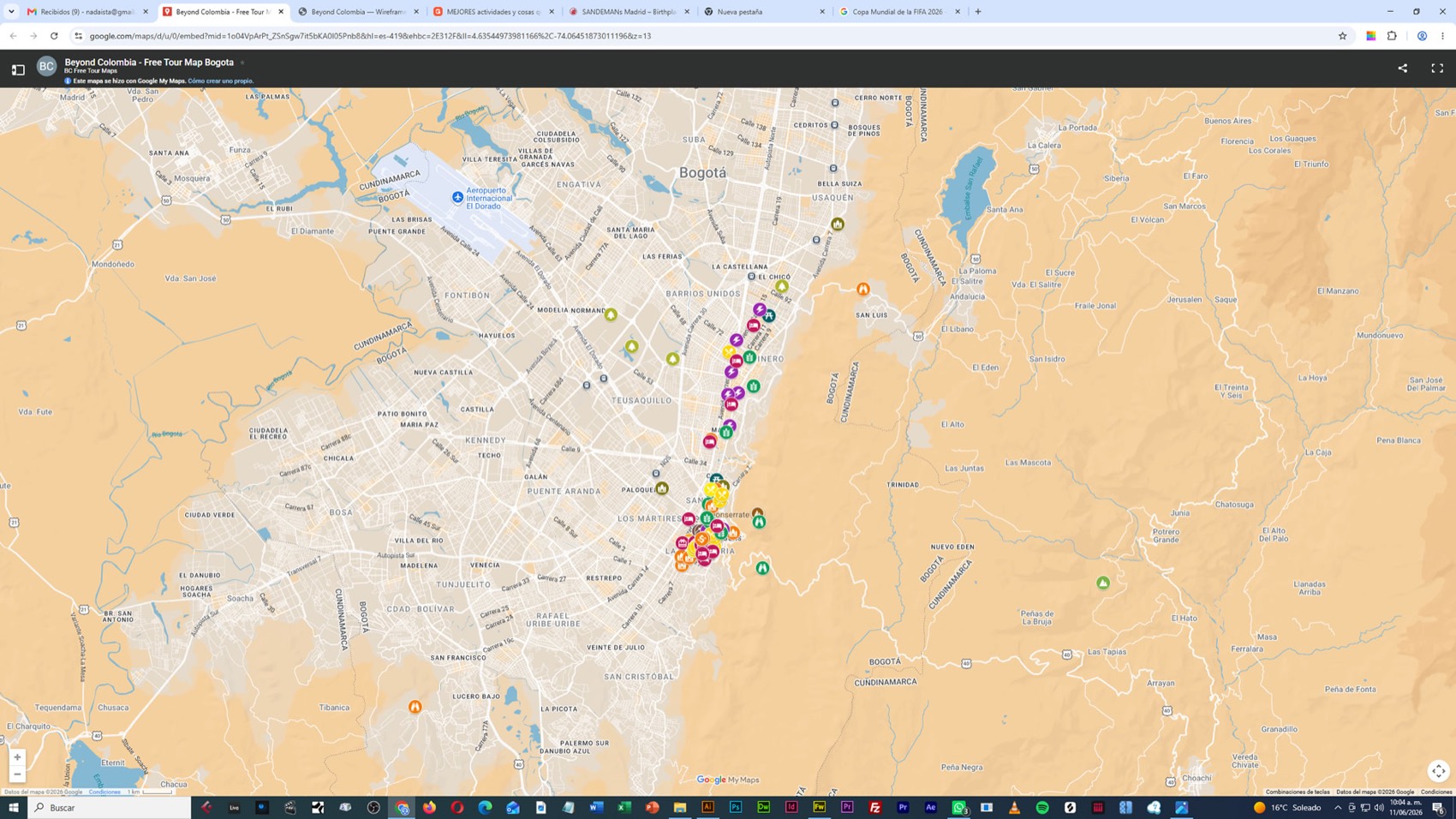 Bogotá contact map